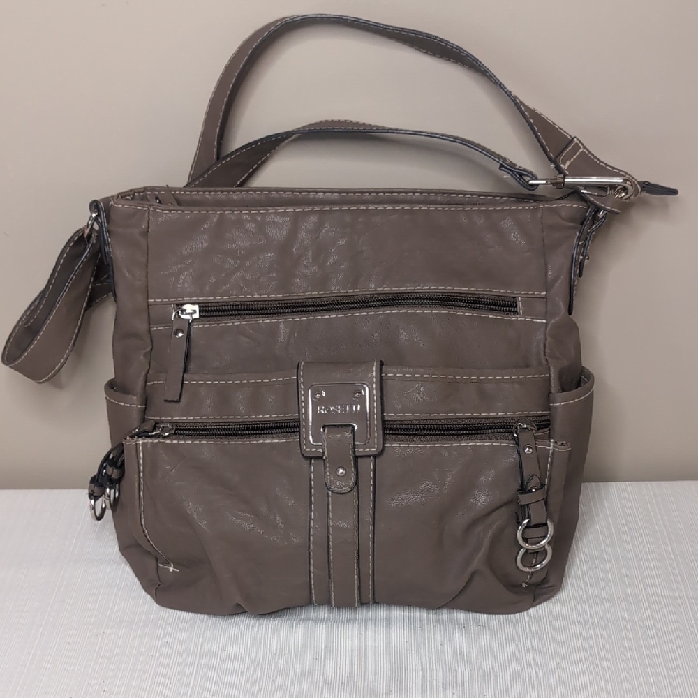 Rosetti Large Taupe Organizer Shoulder Bag